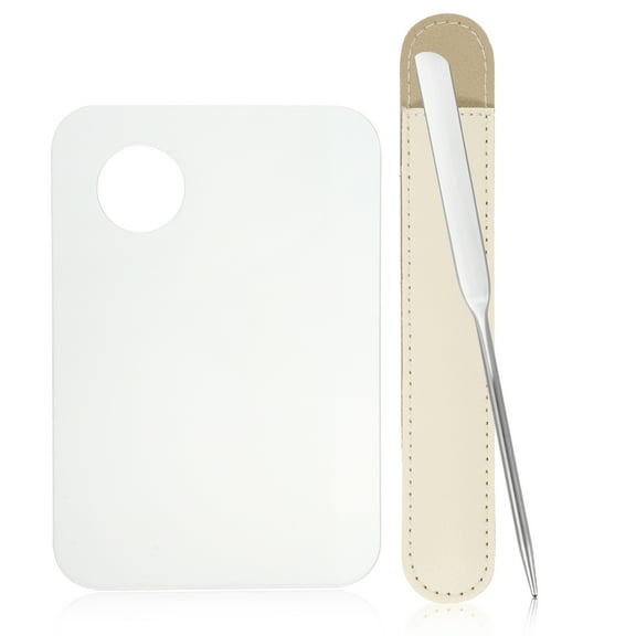 Unique Bargains 1 Set Acrylic Cosmetic Makeup Palette foundations Blending Tool Cosmetic Makeup Palette for Mixing