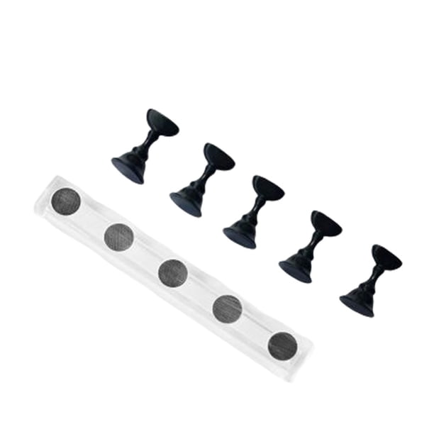Soportes para práctica de uñas Vogacara 6 piezas estante de Juegos de manicura negro