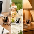thumbnail image 4 of 2D Printed Halloween Stemless Glass Cup, Spooky Ghost Black Cat Pumpkin Pattern Wine Tumbler, Seasonal Halloween Party Drinkware Decor, 4 of 7