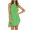 Green, variant on WIZUTIZ Casual Summer Dresses for Women Baggy Casual Hanging Neck Knee-Length Plaid Beach Dress Crew Neck Sleeveless Shift Dress for Ladies High-Low Pleated Comfy Prom Dress Blue