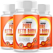 (3 Pack) Pure Keto Burn - Supplement for Weight Loss - Energy & Focus Boosting Dietary Supplements for Weight Management & Metabolism - Advanced Fat Burn Raspberry Ketones Pills - 180 Capsules