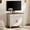 Red, variant on Rustic White Farmhouse TV Stand for 43 inch TV with Drawer & Doors