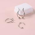 thumbnail image 3 of Milue 3pcs Clip On Nose Hoop Rings Fake Septum Nose Cuff Non Piercing Body Jewelry, 3 of 7