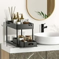 thumbnail image 6 of Teissuly 2-Tier Sliding Cabinet Basket Organizer Drawer,Multi-Purpose Under Sink Organizers&Storage for Bathroom Kitchen Under Bathroom Sink Organizer with Hook The Bottom Slide Out Basket and Handle, 6 of 9