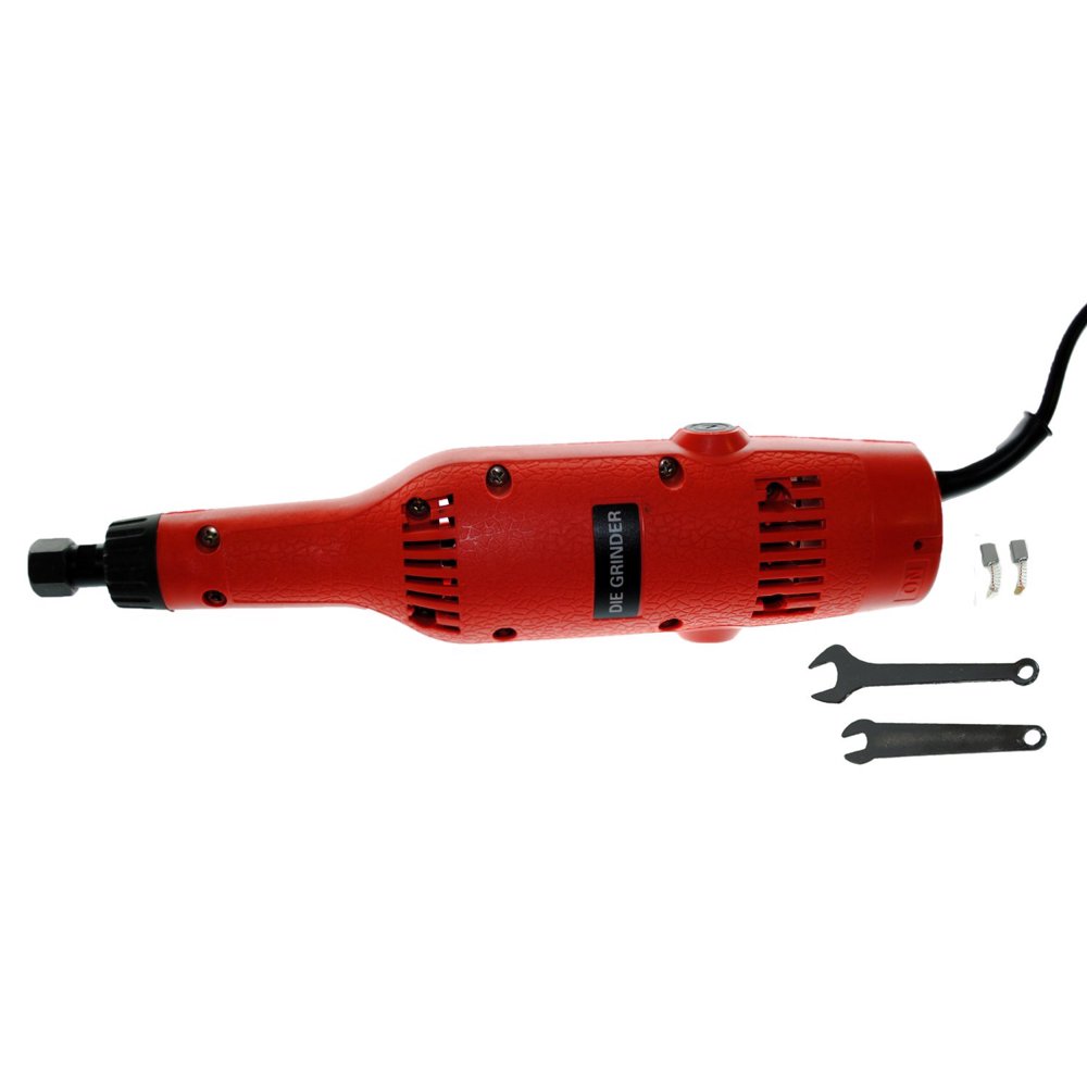 High Speed 25,000 RPM 1/4 Inch Electric Die Grinder w Carbon Brushes Red