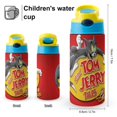 thumbnail image 2 of Tom And Jerry Kids Water Bottle with Silicone Straw And Spill-Proof Lid, 16.9oz Stainless Steel Double-Wall Vacuum Insulated Water Bottles for Boys Girls, 2 of 8