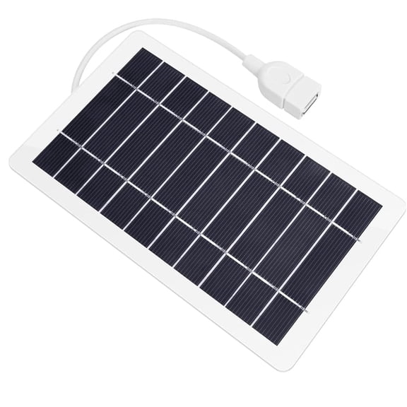 5V 5W USB Solar Panel Charger, Solar Panel Weather-Resistant Solar Charger for Cell Phone, Camera Charging, Camping, Hiking, Outdoor Travel