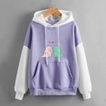 thumbnail image 1 of Pntutb Mujeres Moda Casual Estampado Cuello Redondo Suelto Manga Larga Tops Cortos Blusa Sin Capucha Sudaderas Pntutb Pntutb-1316, 1 of 5