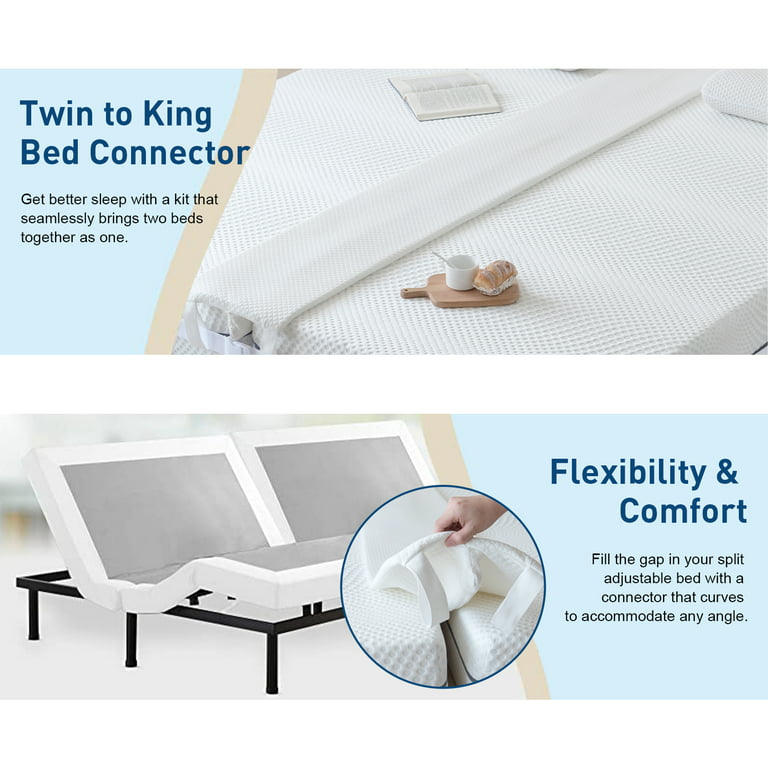 20cm Bed Bridge - Mattress Connector To Make Twin Beds Into King - Mattress  Wedge With Mattress Strap For Guest Living Room