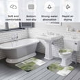 thumbnail image 5 of Sage Green Ombre Bath Mat 3 Piece Bathroom Rug Set, Vintage Shabby Abstract Plaid Art Non Slip Bath Rug Contour Mat and Toilet Lid Cover, Absorbent Shower Mats Soft Bath Rugs and Mats Sets, 5 of 8