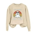 thumbnail image 2 of Ailaofu Halloween Sweatshirt for Women Funny Ghost Graphic Shirt Spooky Season Long Sleeve Tops, 2 of 4