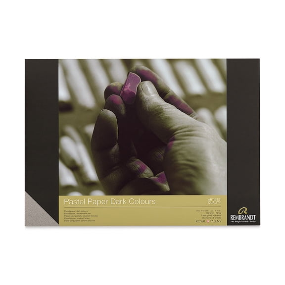 Rembrandt Soft Pastel Paper Pad - 16.5" x 11.7", Dark Colors