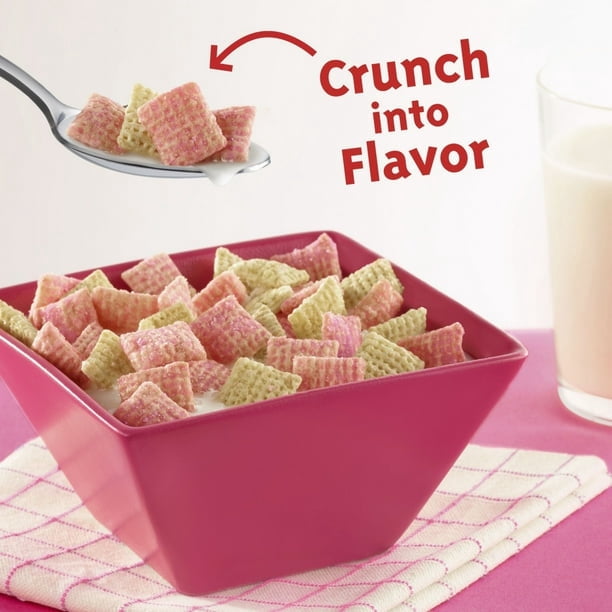 Strawberry Vanilla Chex Cereal, Gluten Free Breakfast Cereal, Family Size, 19.8 oz (Pack of 3)