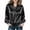 Black, variant on Plus Size Tops for Women Long Sleeve Silk Blouses with Tie Solid Color Loose Casual Trendy Going out Tops