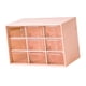 thumbnail image 2 of Mini organizador de cajones para escritorio, estuche para guardar joyas, cajones transparentes. 9 Cajones Rosa Piel, 2 of 9