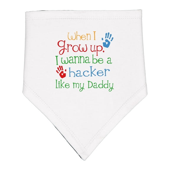 Inktastic Hacker Like Daddy Baby Bandana Bib