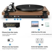 EYESEN Bluetooth Turntable HiFi System and record player with 36W Speakers & Magnetic Cartridge