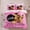Pink, variant on NTBED Black Girl Princess with Wings Comforter Set Pink Gradient Glitter Rainbow Galaxy 6pcs Kids Bedding Set Twin Bed in a Bag