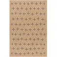 thumbnail image 2 of Hauteloom Haimi Natural Jute Looking Recycled Material Living Room, Bedroom Area Rug - Machine Washable - Swiss Cross - Brown, Light Brown, Beige, Cream - 5' x 8', 2 of 7