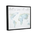thumbnail image 3 of Stupell Industries Let's See It All World Map Typography Painting Black Floater Framed Art Print Wall Art, 3 of 6