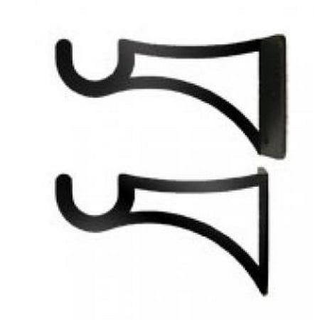 Iron Curtain Brackets - Village Wrought Iron CUR-BRAC-34 Curtain Brackets for 3/4 Inch Rods