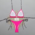 thumbnail image 4 of Dresfit Simple Two Piece Swimsuit for Women - Breathable Fabric Beach Set Pink S, 4 of 5