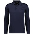 thumbnail image 1 of RAGMAN Polo de manga larga para hombre - Soft Knit Polo Polo con botones de manga larga, mezcla de algodón, botones delanteros, fácil de cuidar Azul oscuro 8XL (XXXXXXXX-Large), 1 of 2