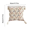 thumbnail image 3 of King Pillow Cases, Boho Tufted Pillow Cover With Tassels Woven Jagged Cushion Case For Sofa Bedroom Living Room Decor, 3 of 6