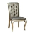 thumbnail image 2 of Nery 5pc Dining Table and Chair Set, 48 Inch Round, Gray Faux Leather, 2 of 3