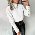 thumbnail image 2 of Timegard Long Sleeve Shirts for Women Button Solid Color Tops Blouse Work Office Casual Fitting Tops, 2 of 6