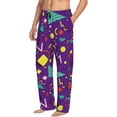 thumbnail image 6 of Naloa Retro 80s Style Pajama Pants Men, PJ Bottoms, Sleep & Lounge Pants-X-Large, 6 of 6