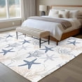 thumbnail image 5 of Summer Watercolor Style Area&nbsp;Rug 5x7ft Ocean Starfish Coral Non-Slip&nbsp;Washable Square&nbsp;Rugs Soft Felt Indoor Floor Mat for Bedroom Kitchen Living Room Bathroom, 5 of 9