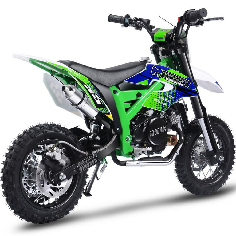 Oryxearth Gas Powered Mini Dirt Bike with Headlight, 105CC 4-Stroke  Off-Road Motorcycle, Trail Mini Bike for Kids W/EPA Approved，Weight Support  185