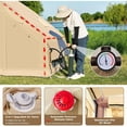 thumbnail image 5 of Slsy Large Inflatable Camping Tent, Blow Up Tent with Room, Easy Setup 6-8 Person Inflatable SUV Tent Waterproof Oxford Family Tent with Extended Balcony, Mesh Windows, Stove Jack, Pump, 5 of 9