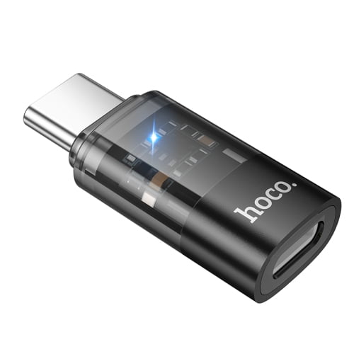 UA36D USB-C Male to iP Female OTG Transparent Adapter