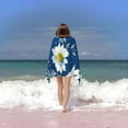 thumbnail image 6 of PHYHOO Watercolor Little Daisy , Sand Free Microfiber Beach Blanket, Quick Dry Absorbent Bath Towels for Swimming Pool, Camping, Picnic, Yoga Gym Sports 30x60in, 6 of 8