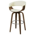 thumbnail image 5 of Upholstered Bar Stool, White/Walnut, 5 of 9