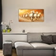 thumbnail image 6 of ADALE White Horse Canvas Wall Art Seven Horses Running Picture Wall Decor Wild Animal Painting Prints for Living Room Office Decor Framed 20x16 Inch, 6 of 6