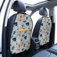 thumbnail image 3 of Xecao Elephant Tree Pattern Car Seat Back Protector 2 Pack Large Capacity Pocket, Kick Mats Back Seat Protector, 3 of 8