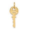 thumbnail image 4 of FJC Finejewelers 14 kt Yellow Gold Polished 3D Rounded Top Key Charm 20 x 6 mm, 4 of 6