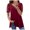 Red, variant on Landzoo Women'S Tops Solid Color Short Sleeve V-Neck Shirt Summer Comfortable Women T Shirt Size L Black
