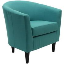 Fox Hill Trading Windsor 17.5" Traditional Fabric Club Chair in Carribean Blue