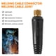 thumbnail image 3 of Juego De Conectores De Cable De Soldadura Conector Rápido De Junta De Cable De Soldadura De Plástico Negro Y Latón 100A-900A Conector De Panel De Cable De Soldadura Tig Para La Industria Yuarrent TO005592-01, 3 of 7