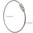 thumbnail image 4 of Langgg Wire Keychain Stainless Steel Cable Loop Keyring Home Car Keys Organization Hanging Luggage Tag Outdoor Gadget Cable Key Ring silver 15cmx2mm 1Set, 4 of 6