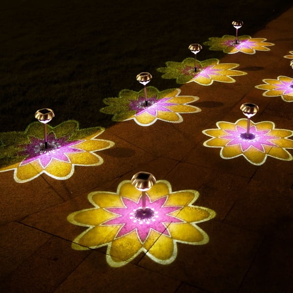 Solar Garden Stake Lights Outdoor, Decorative Ground Lights for Yard Patio Lawn, Powered Landscape Lighting for Garden Pathway and Outdoor Ambience Decor, 1 Pack