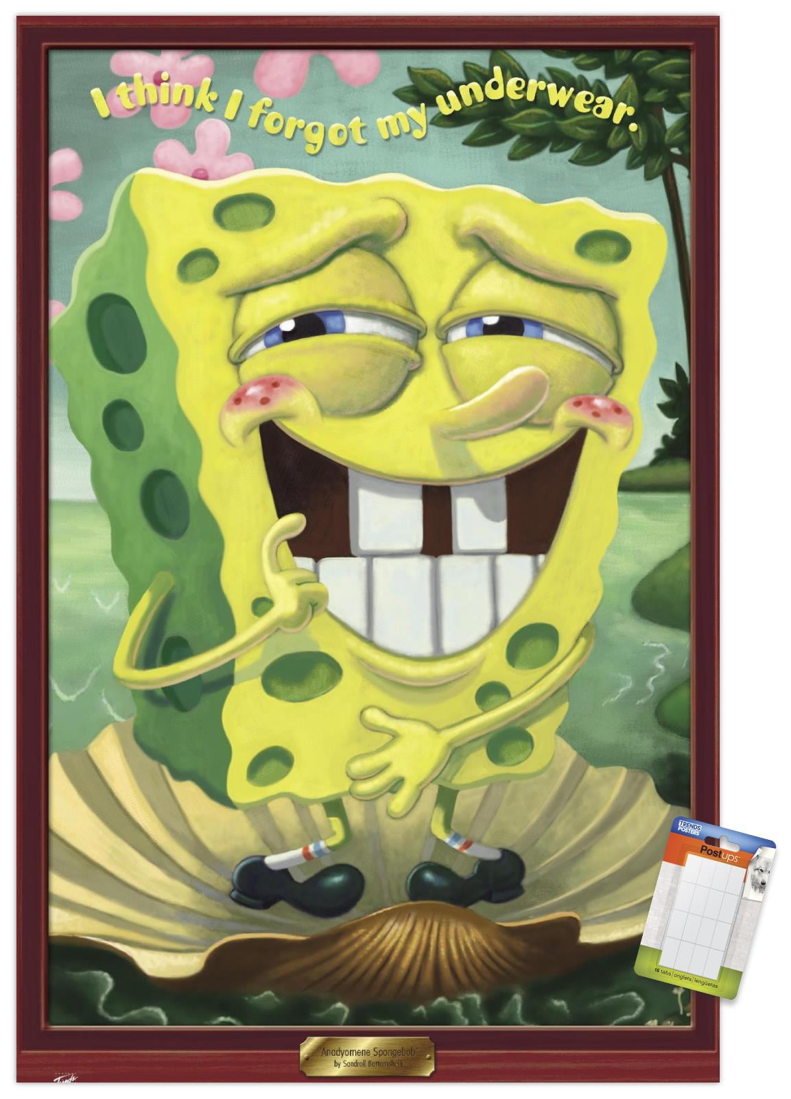 Nickelodeon Spongebob Underwear Wall Poster, 14.725" x 22.375