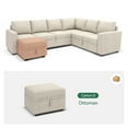 thumbnail image 3 of HONBAY Modular Sectional Sleeper Storage Sofa, Ottoman, Beige, 3 of 6