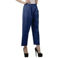 thumbnail image 3 of Moomaya Solid Color Elastic Waist Pants Cotton Narrow Fit Straight Women Pants For Kurti, 3 of 6