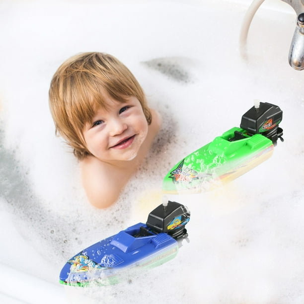 Lancha rápida Barco Cuerda Mecánica Flotador Niños Barco de agua Juguete (Lancha rápida) Ndcxsfigh Nuevos Originales