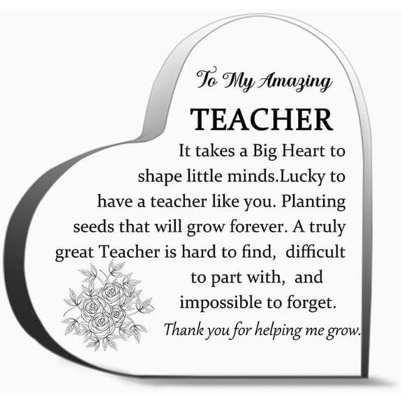 Teacher Appreciation Gifts To My Amazing Teacher Desk Decor Thank You Teacher Acrylic Desk Plaque Si For Friends, Gifts For Family Coworker Home Decorative Signs